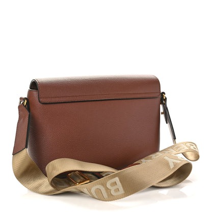 Burberry Calfskin Vintage Check Note Crossbody Bag Tan 3 of 7
