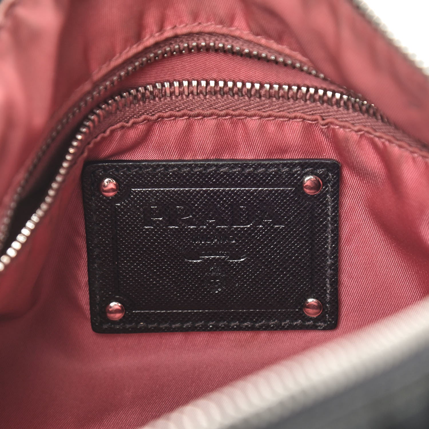 Prada Saffiano Tessuto Nylon Crossbody Bag Black 6 of 18