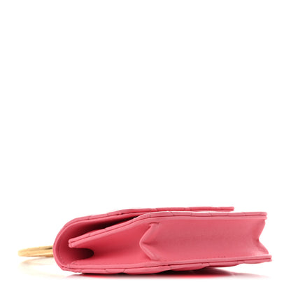 Chanel Lambskin Quilted CC Hook Card Holder Pink 4 of 9
