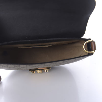 Gucci GG Supreme Monogram Web Medium Padlock Messenger Shoulder Bag Black 5 of 10