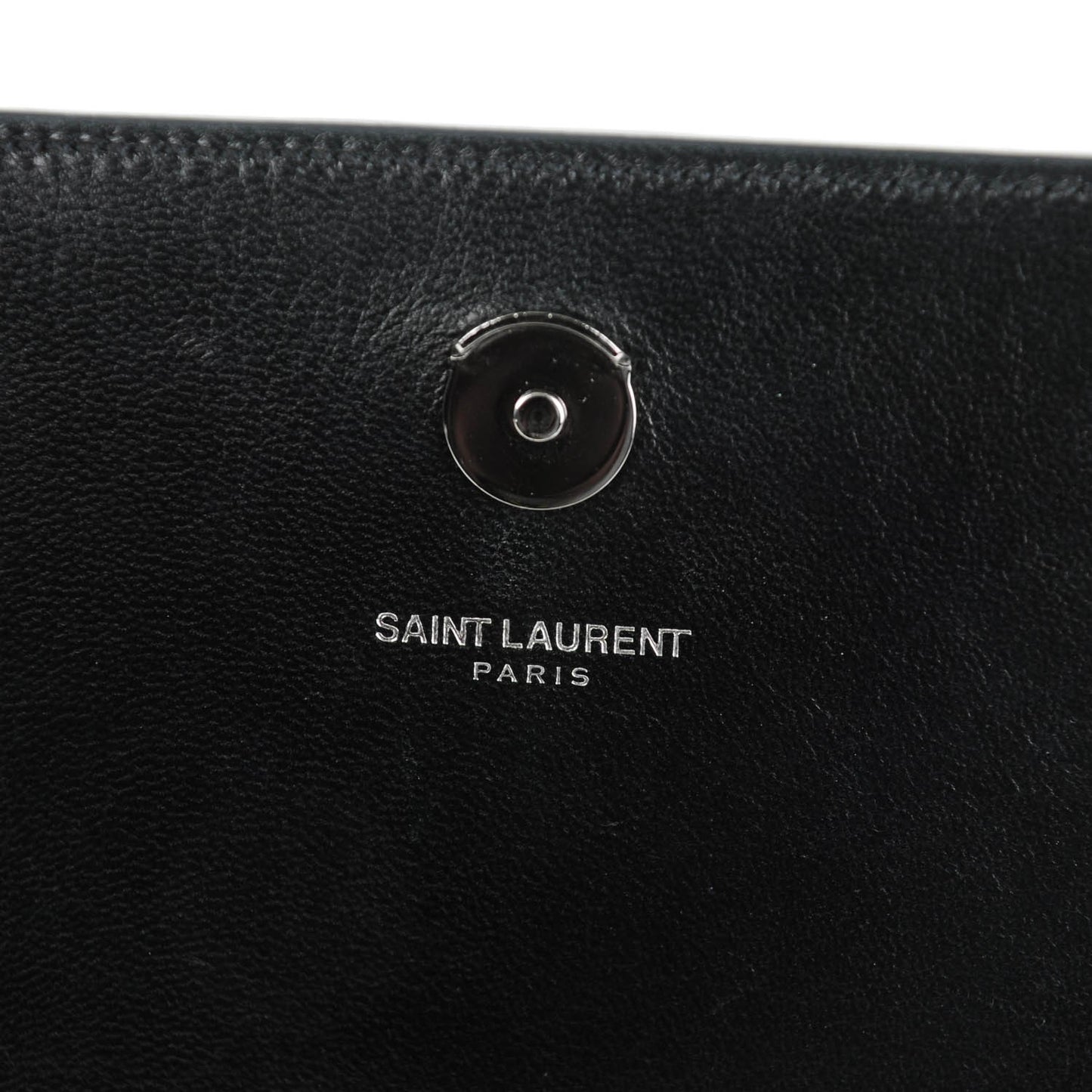 Calfskin Snakeskin Effect Medium Classic Monogram Kate Satchel Black