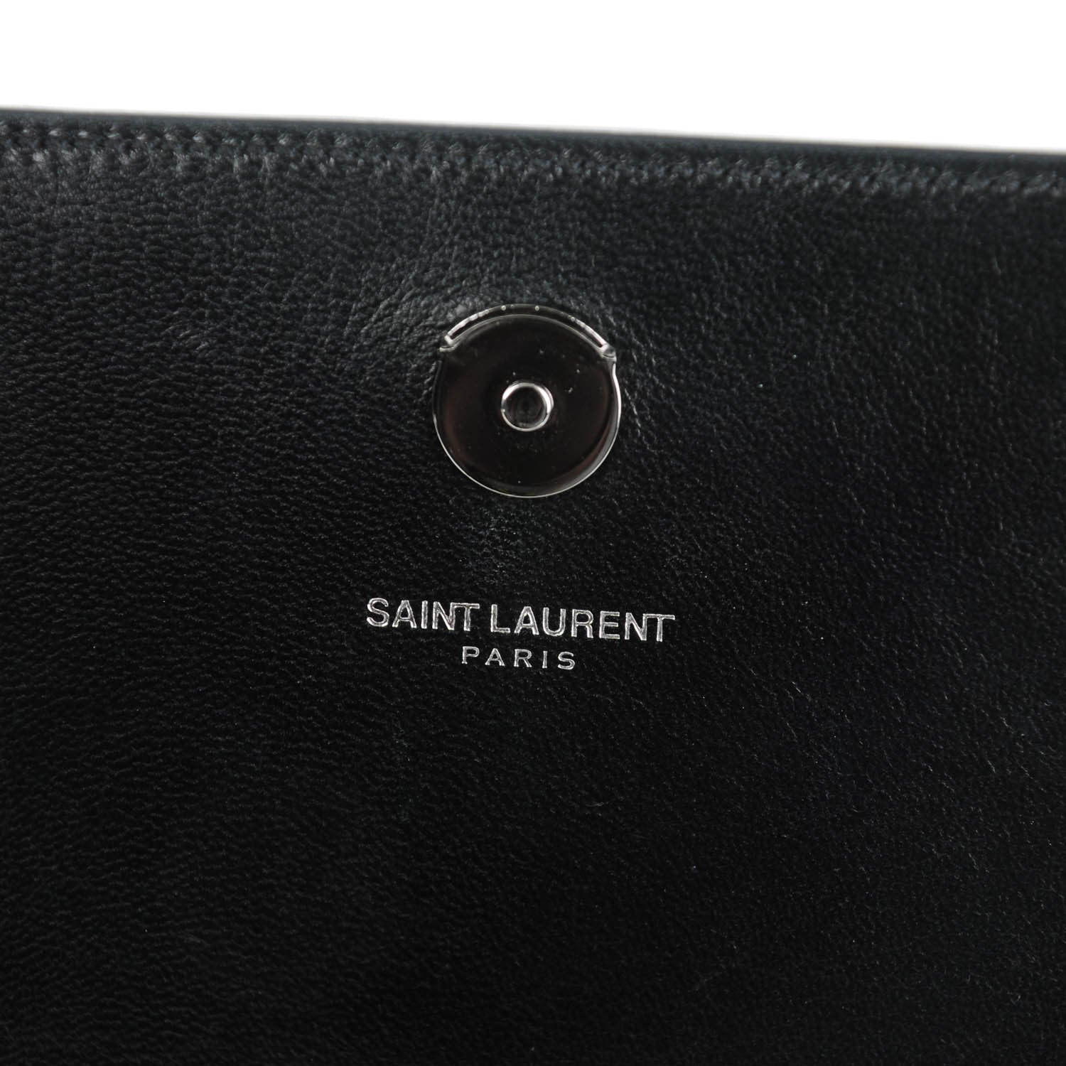 Saint Laurent Calfskin Snakeskin Effect Medium Classic Monogram Kate Satchel Black 6 of 7