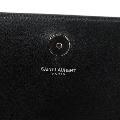Saint Laurent Calfskin Snakeskin Effect Medium Classic Monogram Kate Satchel Black 6 of 7