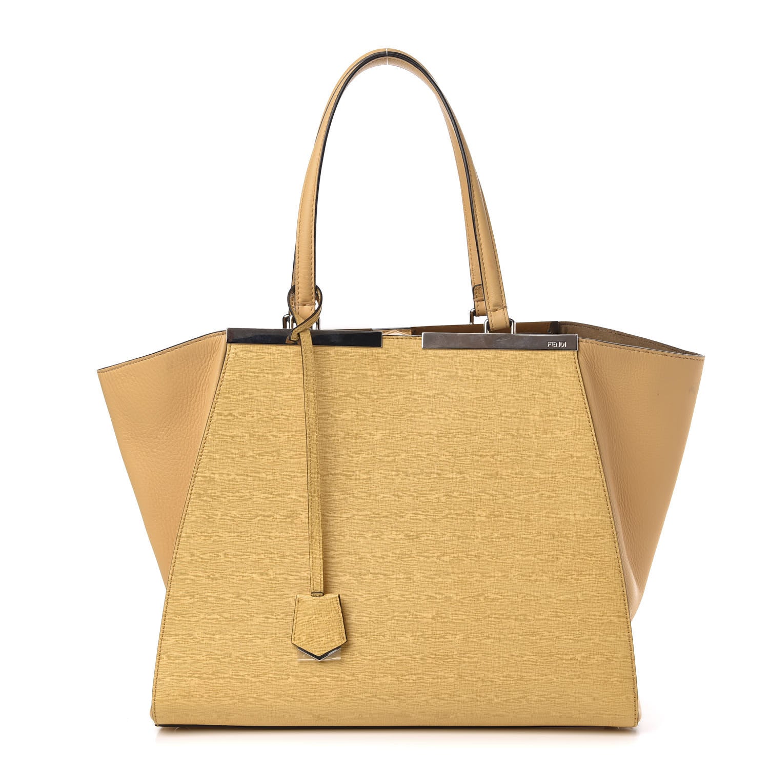 Fendi Vitello Elite Flamingo Large 3Jours Tote Giallo Alchemy 1 of 10