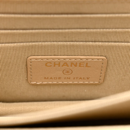 Chanel Metallic Lambskin Quilted Mini Wallet On Chain WOC Gold 7 of 12