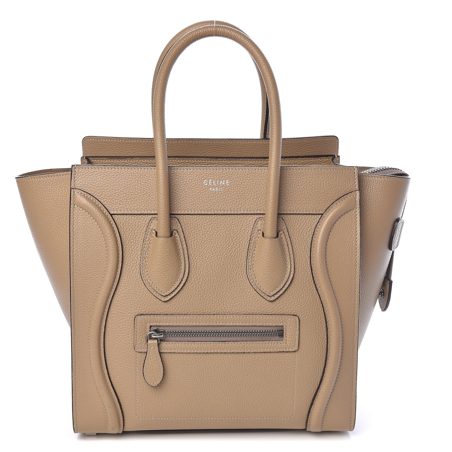 Drummed Calfskin Micro Luggage Dune