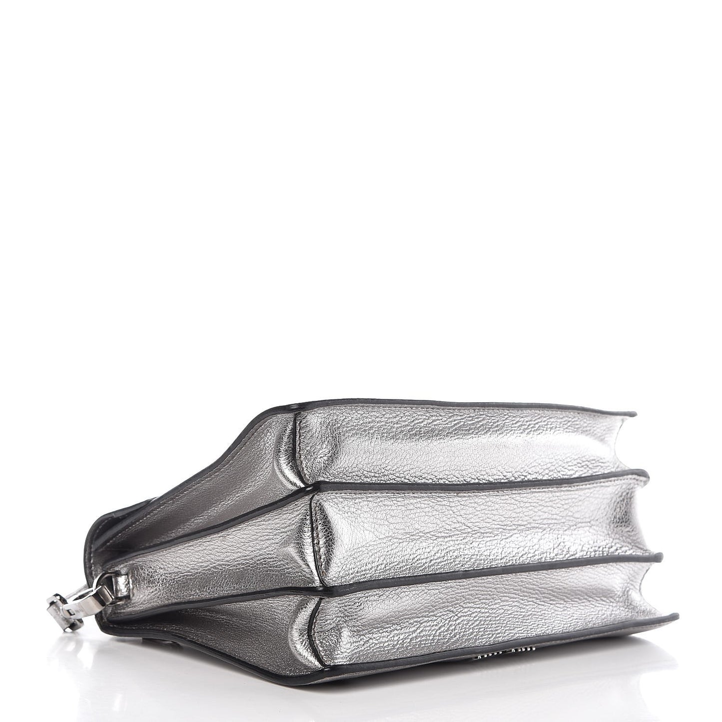 Goatskin Madras Top Handle Bag Silver
