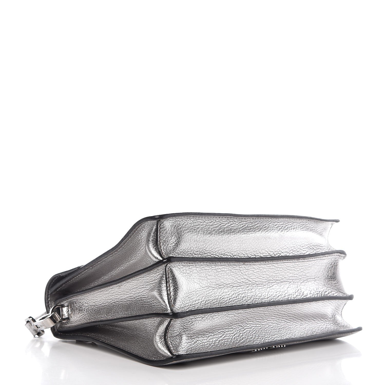 Miu Miu Goatskin Madras Top Handle Bag Silver 5 of 11
