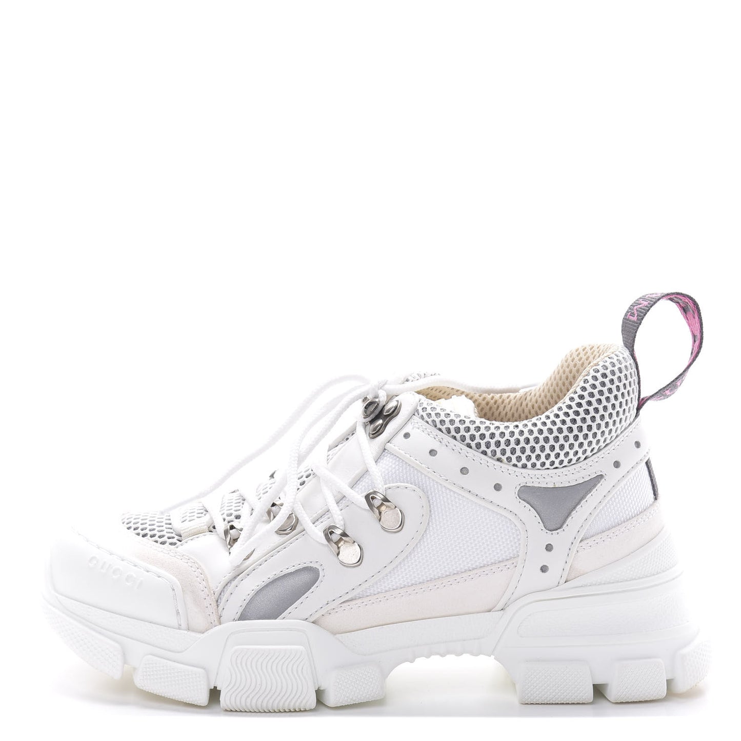 X SEGA Mesh Calfskin Suede Womens Flashtrek Sneakers 35 Great White