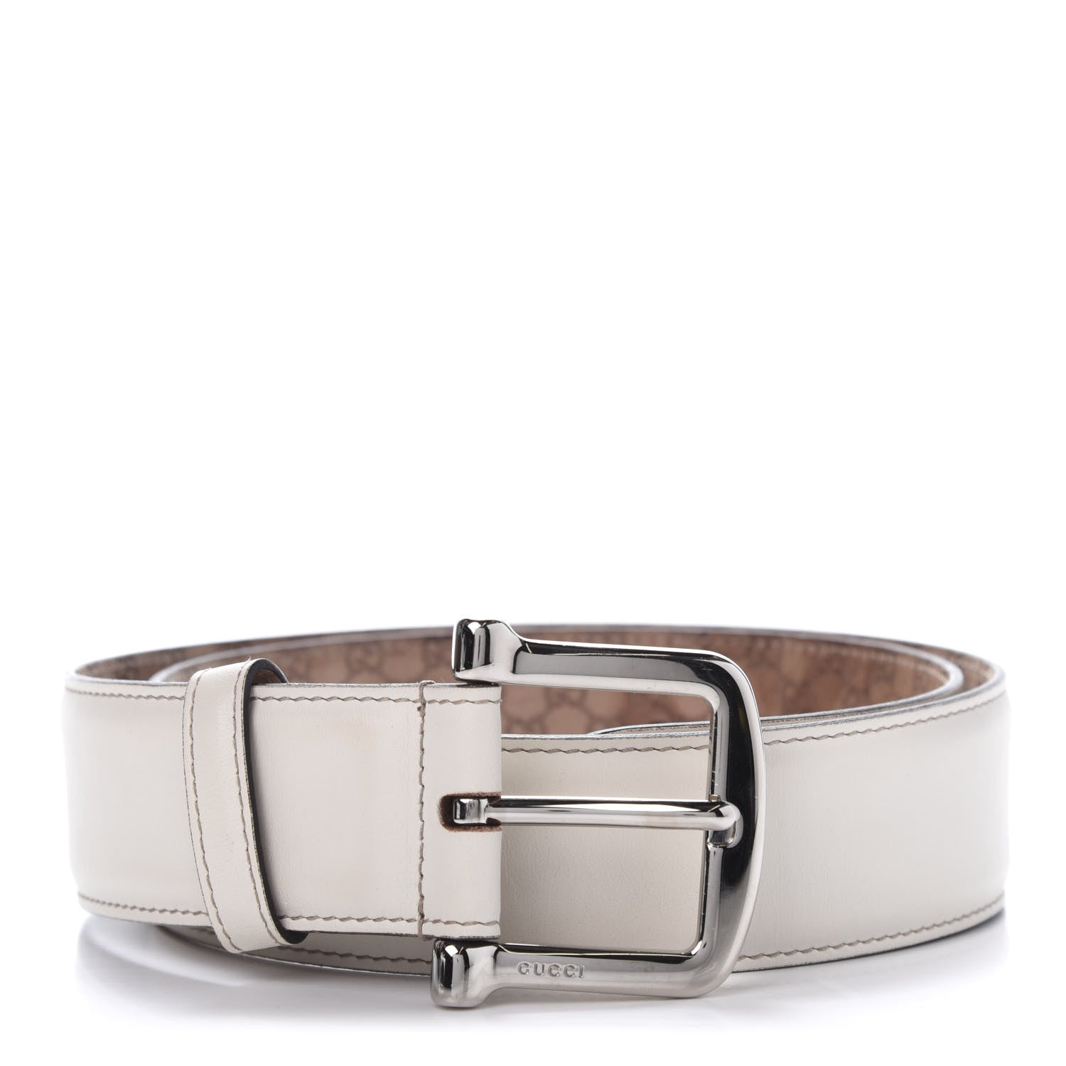 Gucci Calfskin Monogram Belt 95 38 White 1 of 7