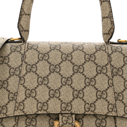 Balenciaga X GUCCI GG Supreme Monogram Small Hourglass Top Handle Bag Beige Ebony 8 of 10