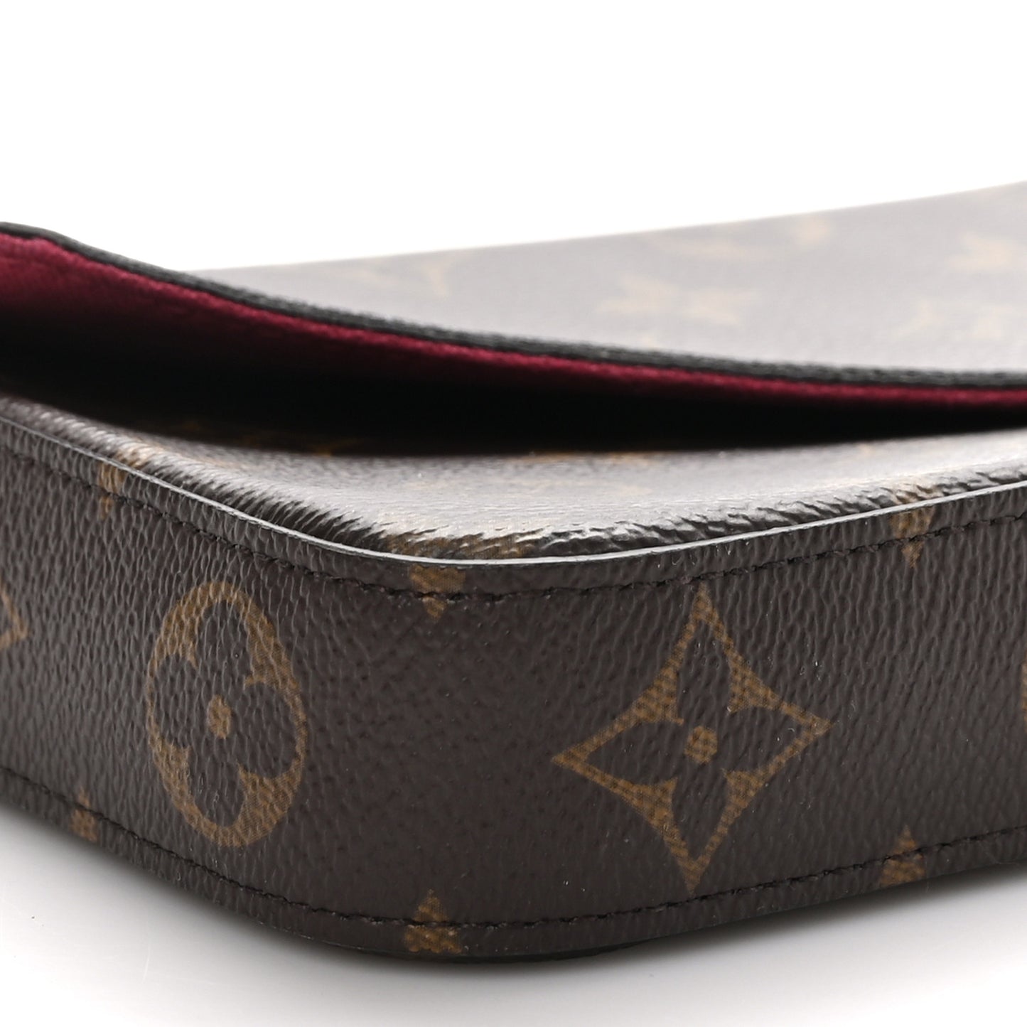 Monogram Pochette Felicie Chain Wallet Fuchsia