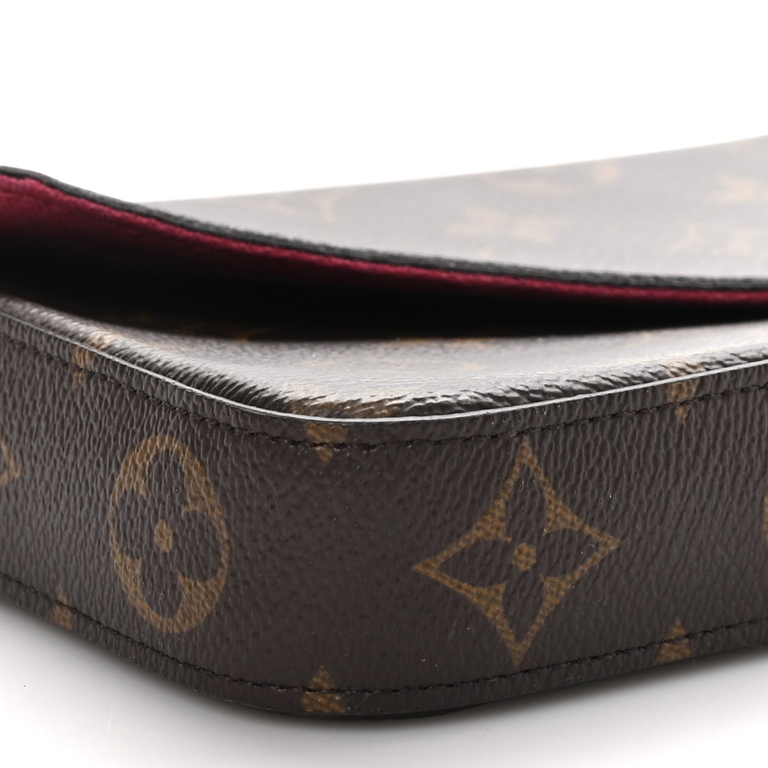 Louis Vuitton Monogram Pochette Felicie Chain Wallet Fuchsia 9 of 10