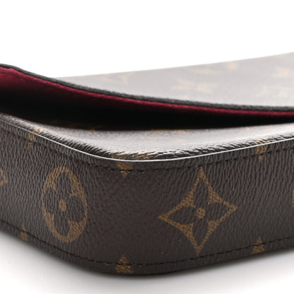 Louis Vuitton Monogram Pochette Felicie Chain Wallet Fuchsia 9 of 10