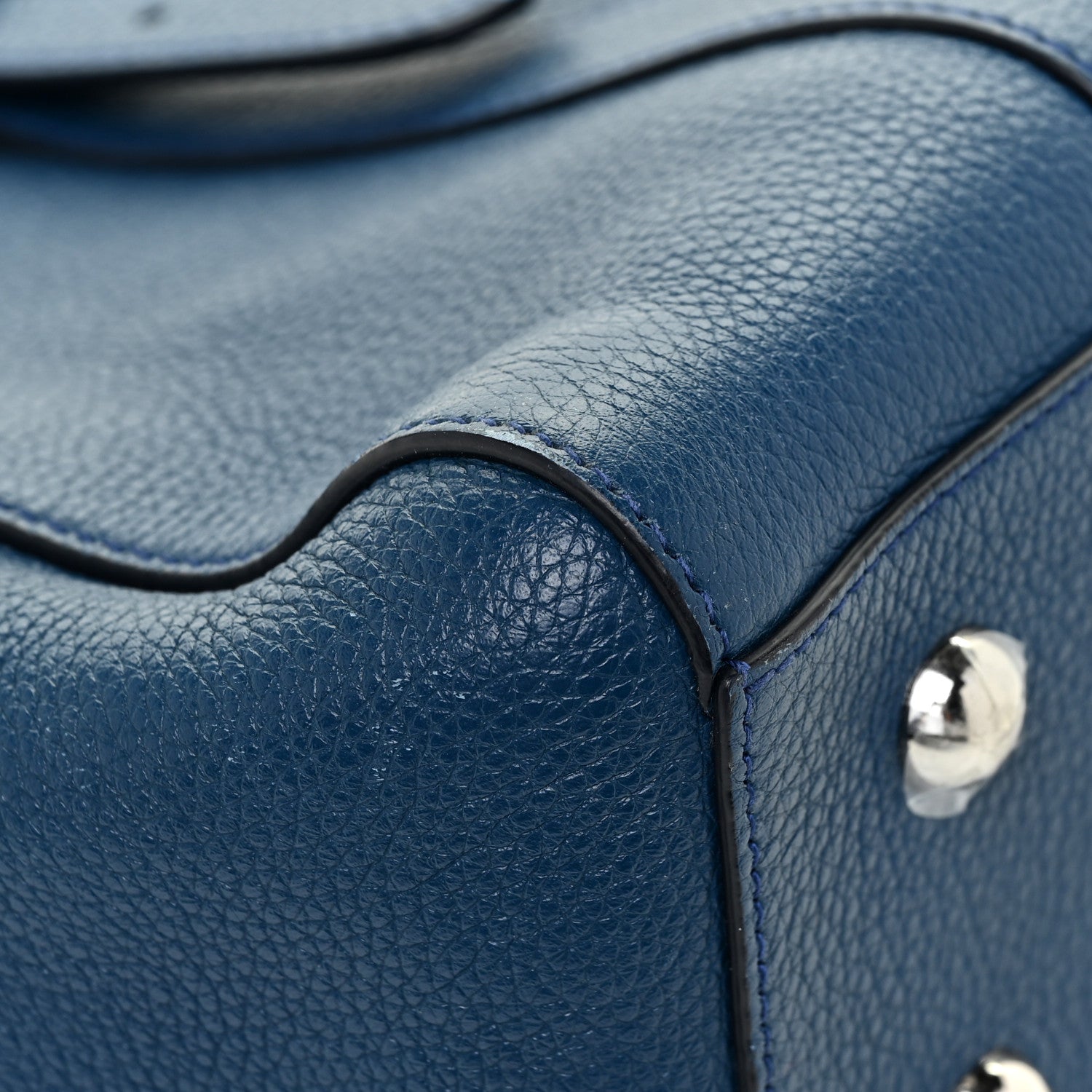 Mulberry Small Classic Grain Calfskin Bayswater Double Zip Tote Blue 13 of 16