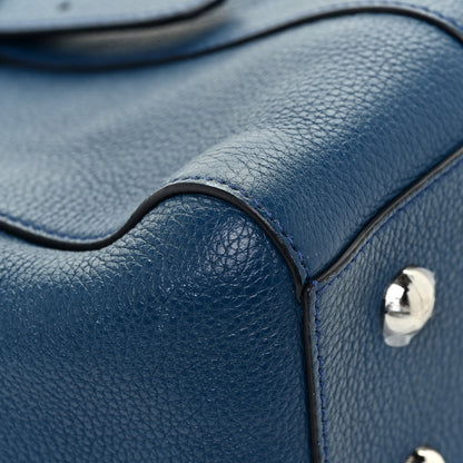 Mulberry Small Classic Grain Calfskin Bayswater Double Zip Tote Blue 13 of 16