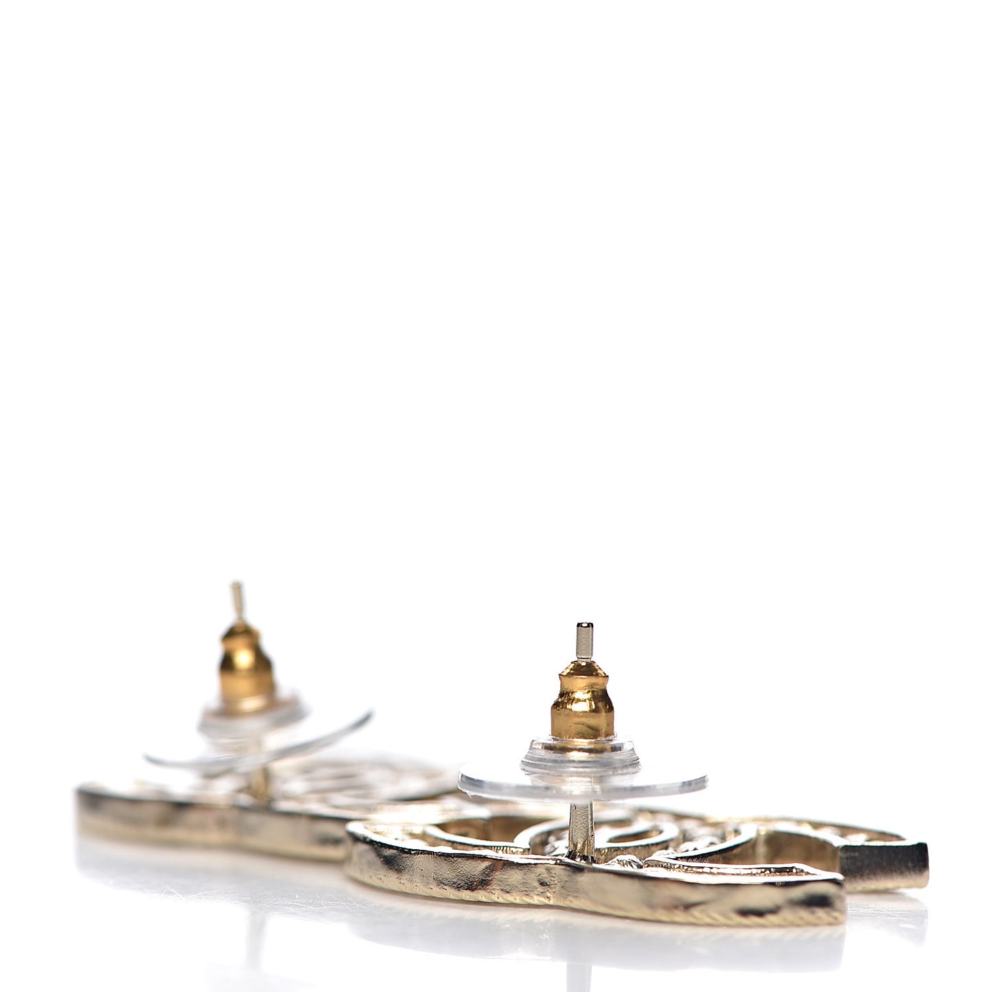 Pearl Crystal Sparkling Pearls CC Earrings Light Gold