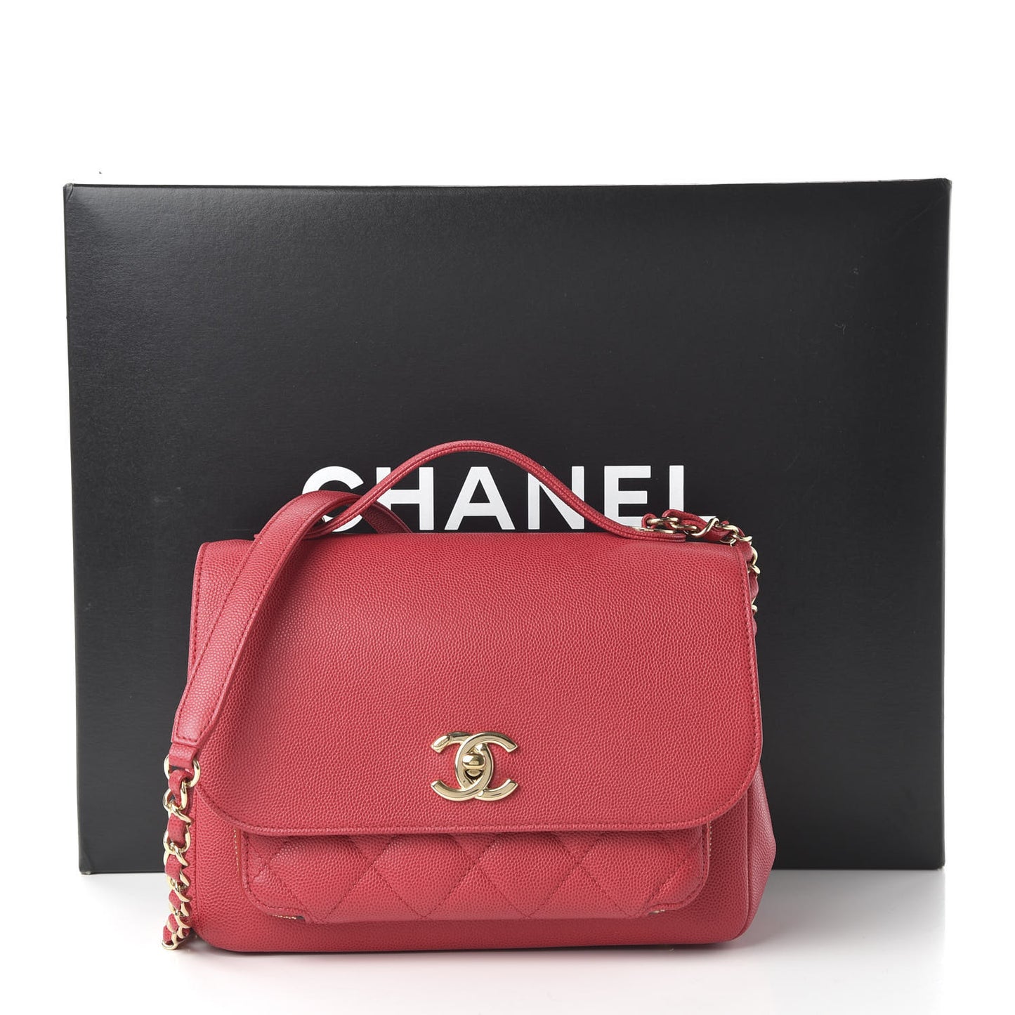 Caviar Quilted Medium Business Affinity Flap Pink