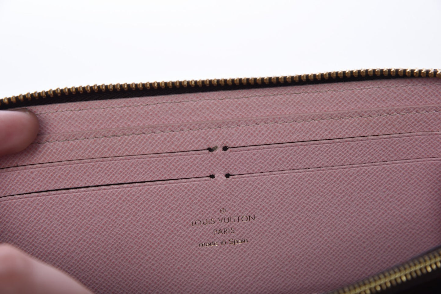 Monogram Clemence Wallet Rose Ballerine