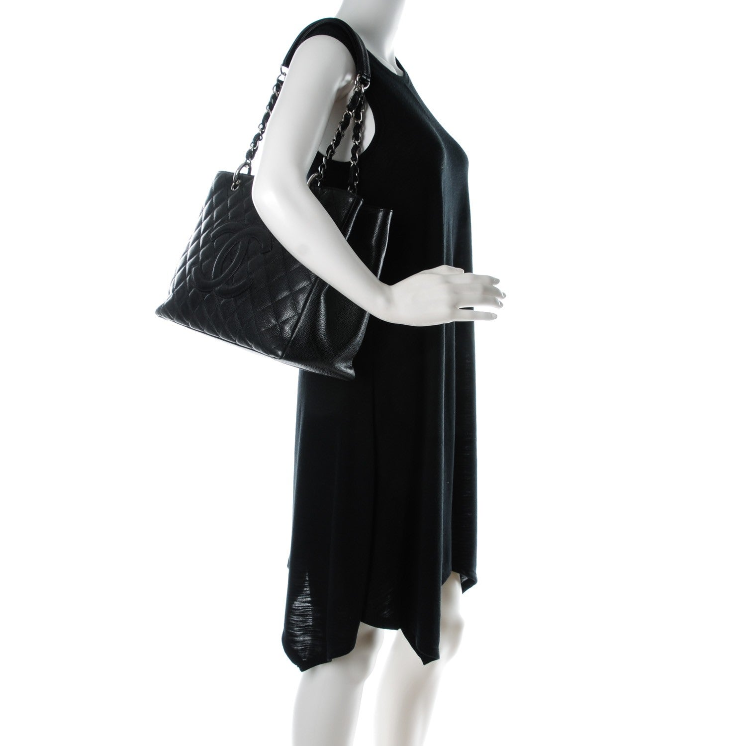 Chanel Caviar Quilted Grand Shopping Tote GST Black 2 of 9