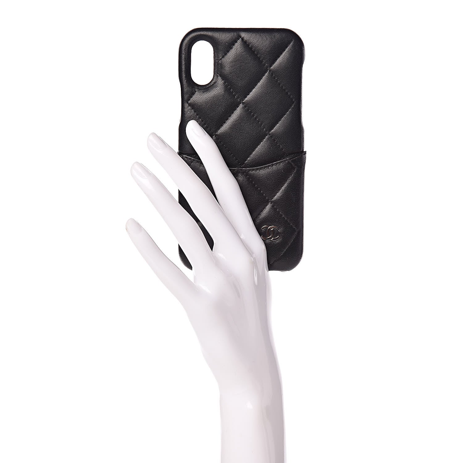 Chanel Lambskin Quilted iPhone X Case Black 2 of 7