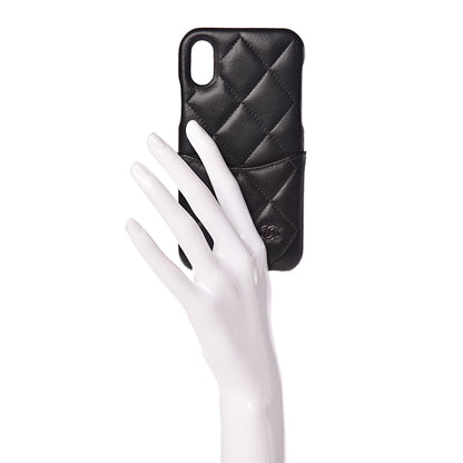 Chanel Lambskin Quilted iPhone X Case Black 2 of 7
