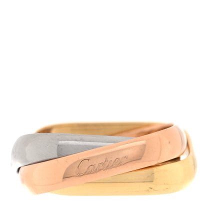 Cartier 18K Pink Yellow White Gold Medium Trinity Cushion Ring 52 6 1 of 4