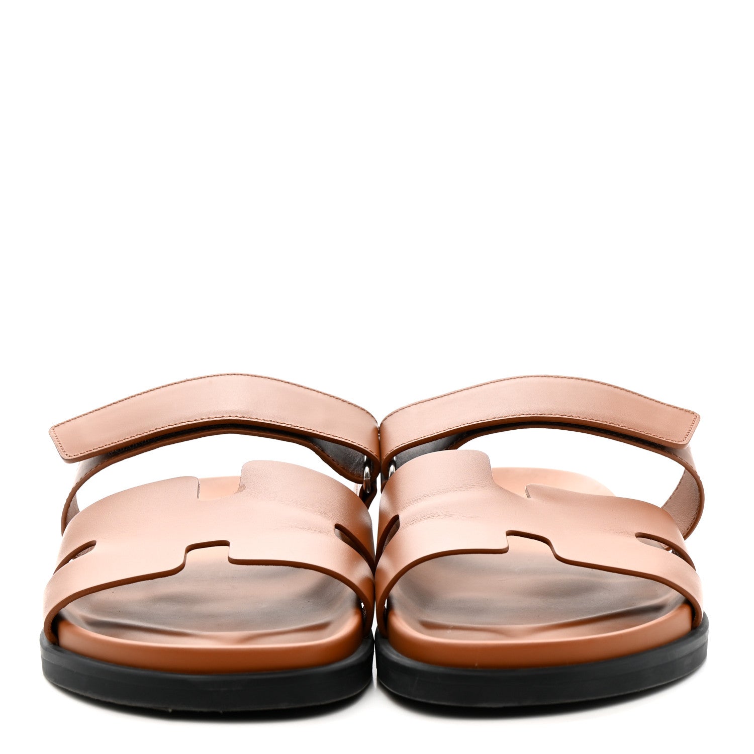 Hermes Calfskin Mens Chypre Sandals 44 Marron Dore 1807239