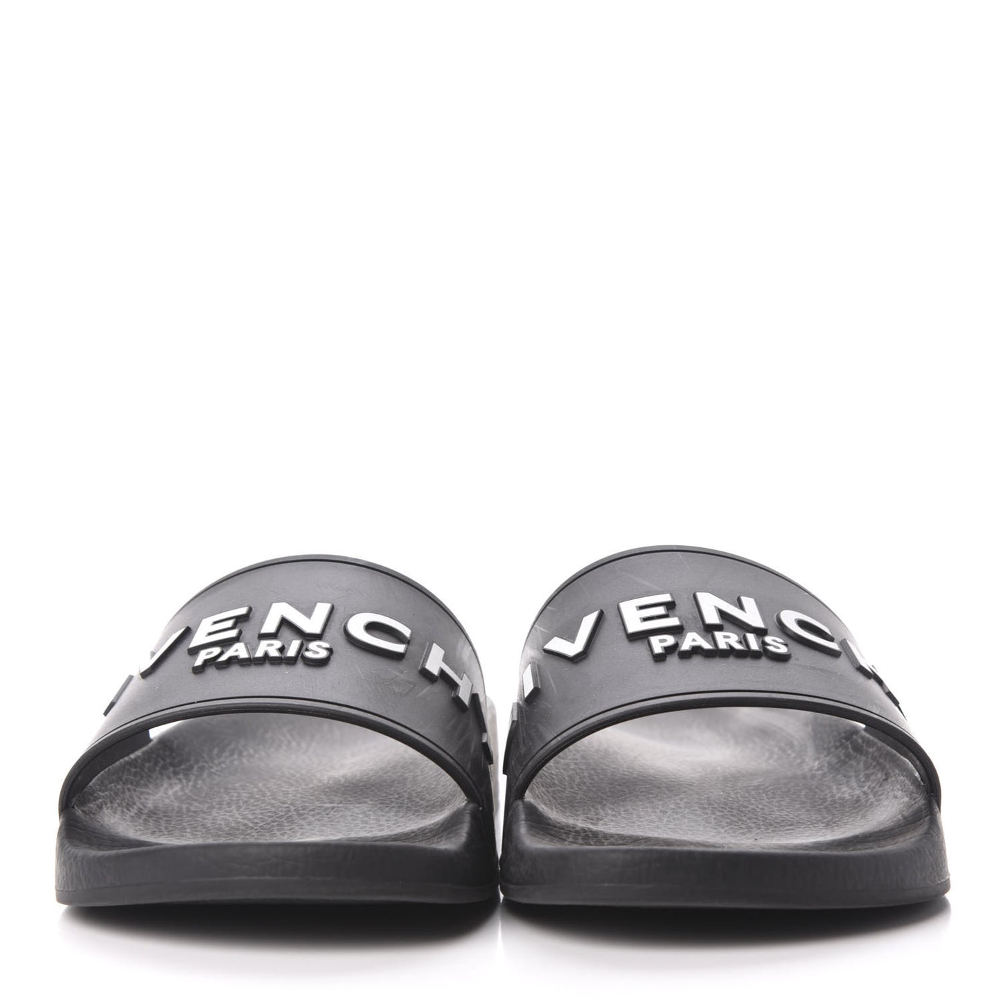 Rubber Logo Pool Slide Sandals 37 Black