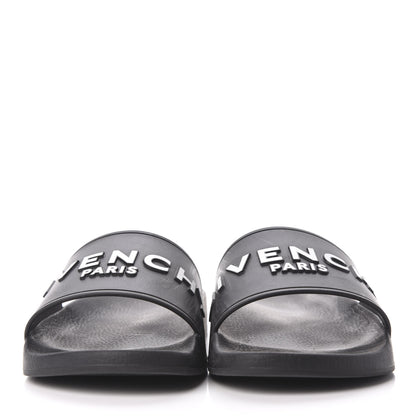 Givenchy Rubber Logo Pool Slide Sandals 37 Black 2 of 7