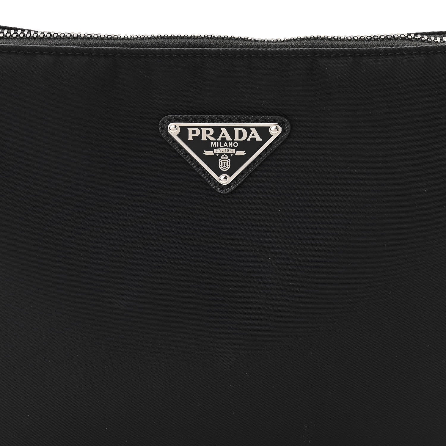Prada Re-Nylon Saffiano Pocket Zippered Shoulder Bag Black 8 of 11