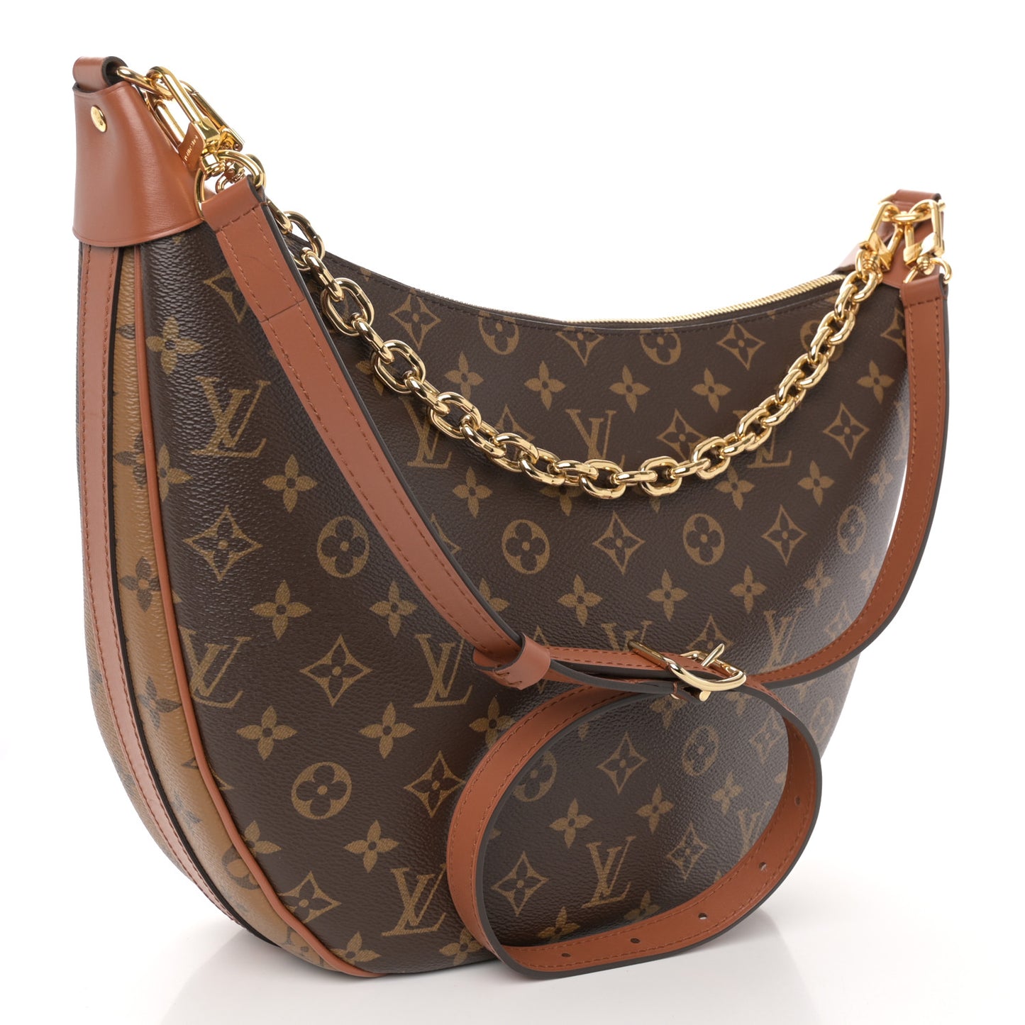Reverse Monogram Loop Hobo