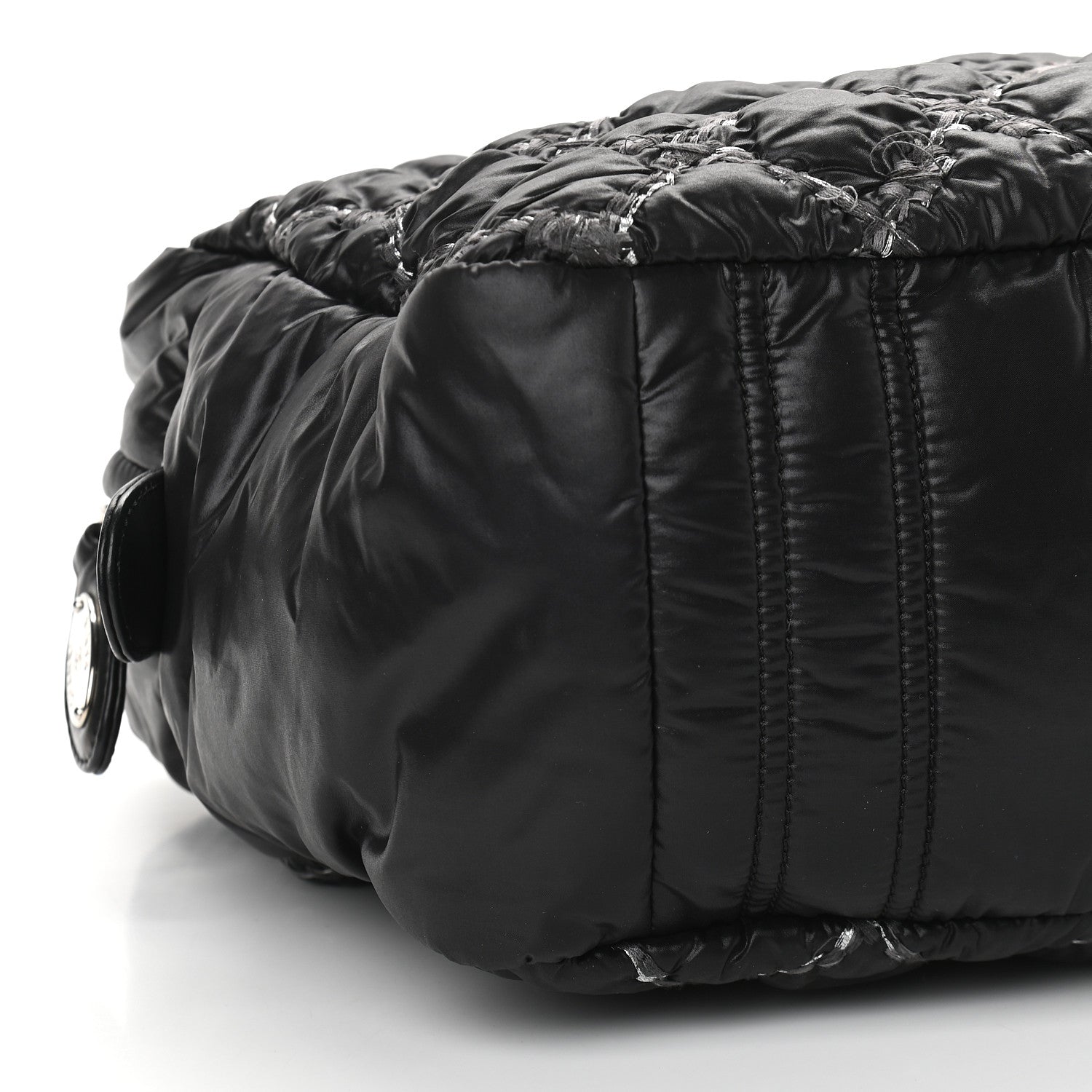Chanel Nylon Quilted Tweed Stitch Bubble Camera Case Black 8 of 10