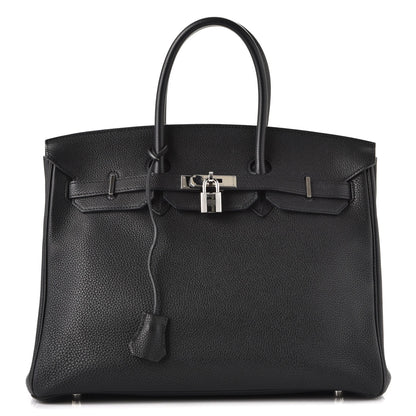 Hermes Taurillon Clemence Birkin 35 Black 1 of 37