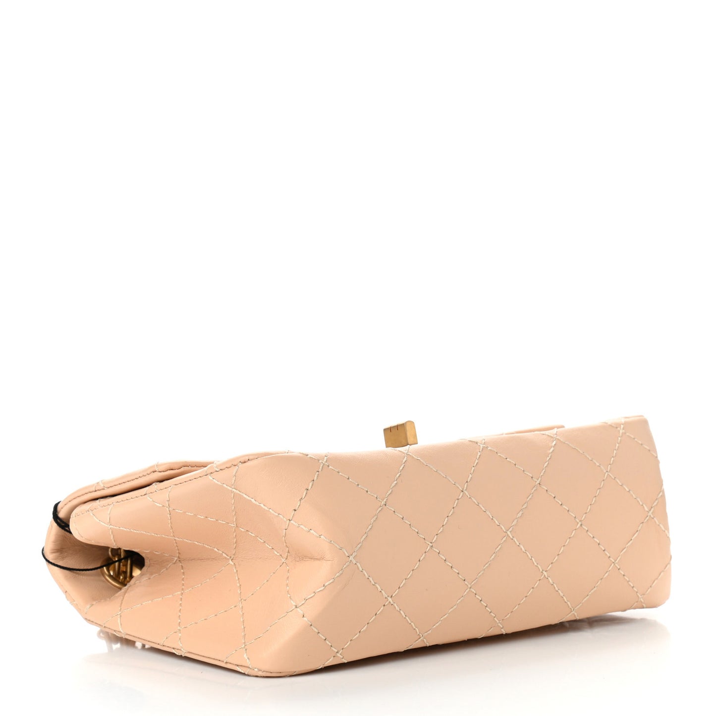 Aged Calfskin Quilted 2.55 Reissue Mini Flap Beige