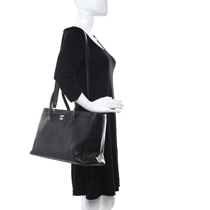 Chanel Calfskin Cerf Executive Shopper Tote Black 3 of 11