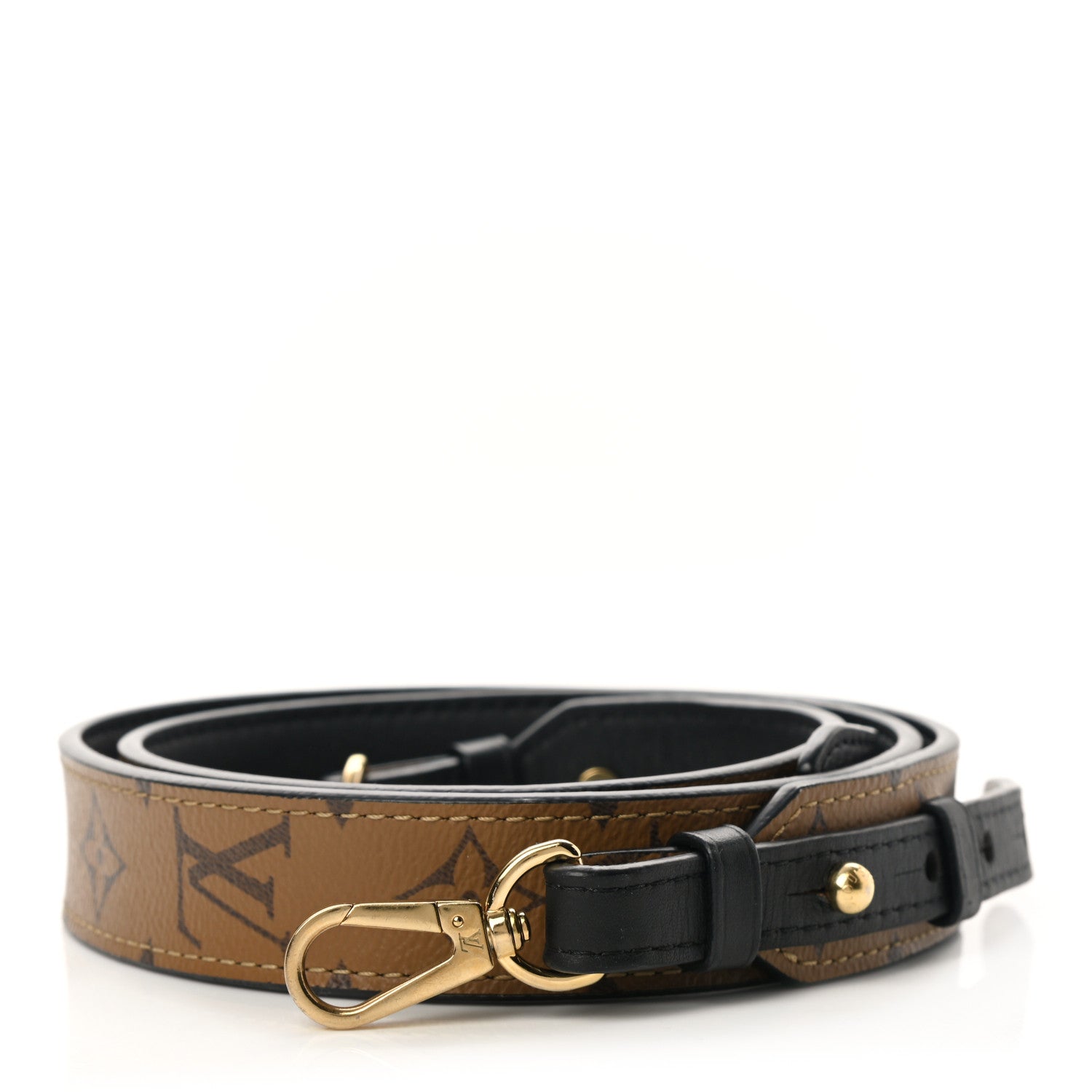 Louis Vuitton Reverse Monogram Bandouliere Shoulder Strap XL Black 1 of 4