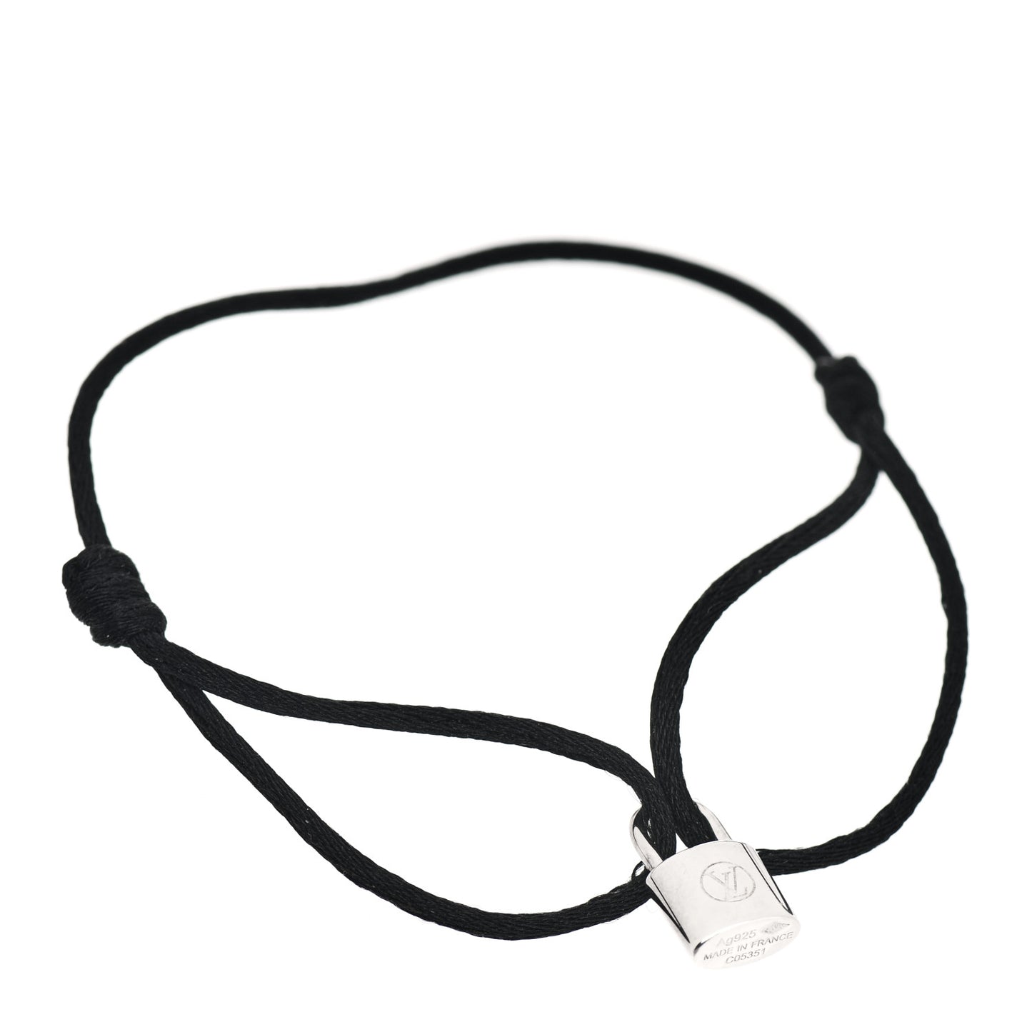 X UNICEF Sterling Silver Lockit Bracelet Black