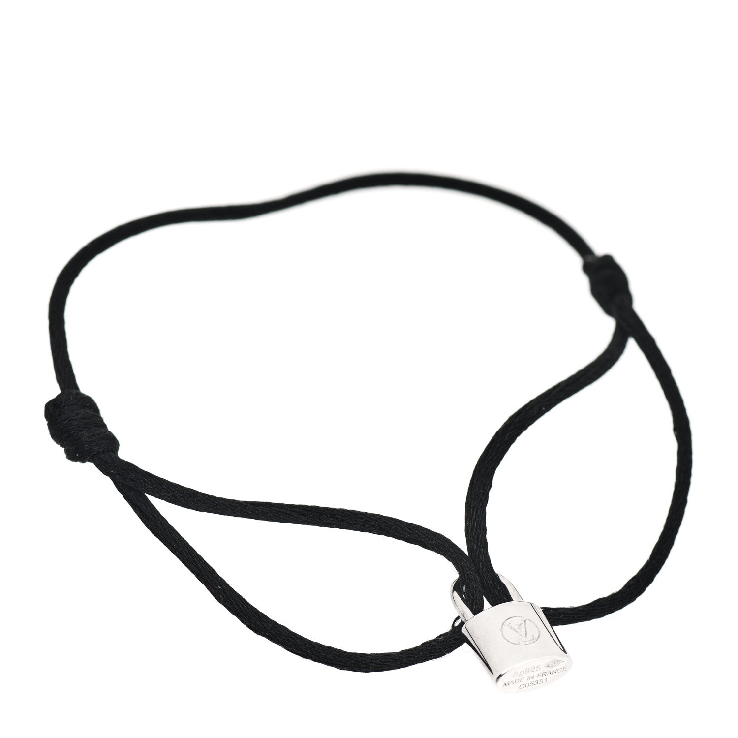 Louis Vuitton X UNICEF Sterling Silver Lockit Bracelet Black 1 of 6
