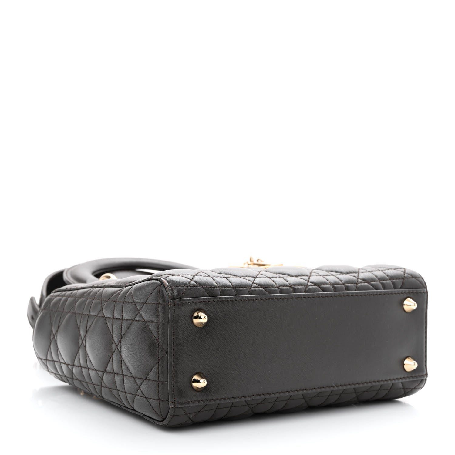 Christian Dior Lambskin Cannage Small Lucky Badges My Lady Dior Dark Grey 4 of 11