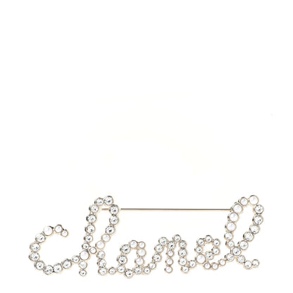 Chanel Metal Glass Swirling Pearls Brooch Pin Gold 1 of 6