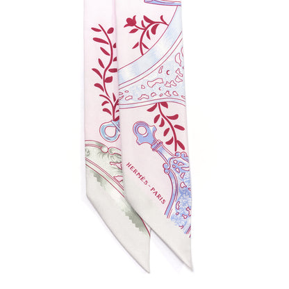 Hermes Silk Etriers Remix Twilly Rose Pale Bordeaux 2 of 4
