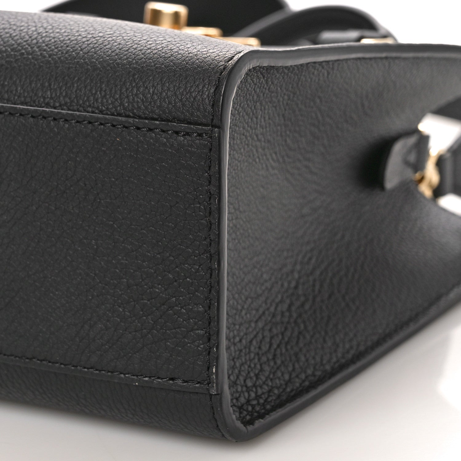 Louis Vuitton Calfskin Lock & Go Tote Black 10 of 11
