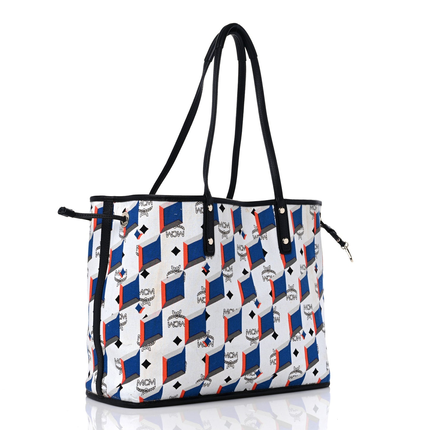Visetos Medium Project Reversible Shopper Tote White