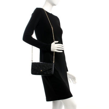 Louis Vuitton Empreinte Pochette Felicie Chain Wallet Black 2 of 8