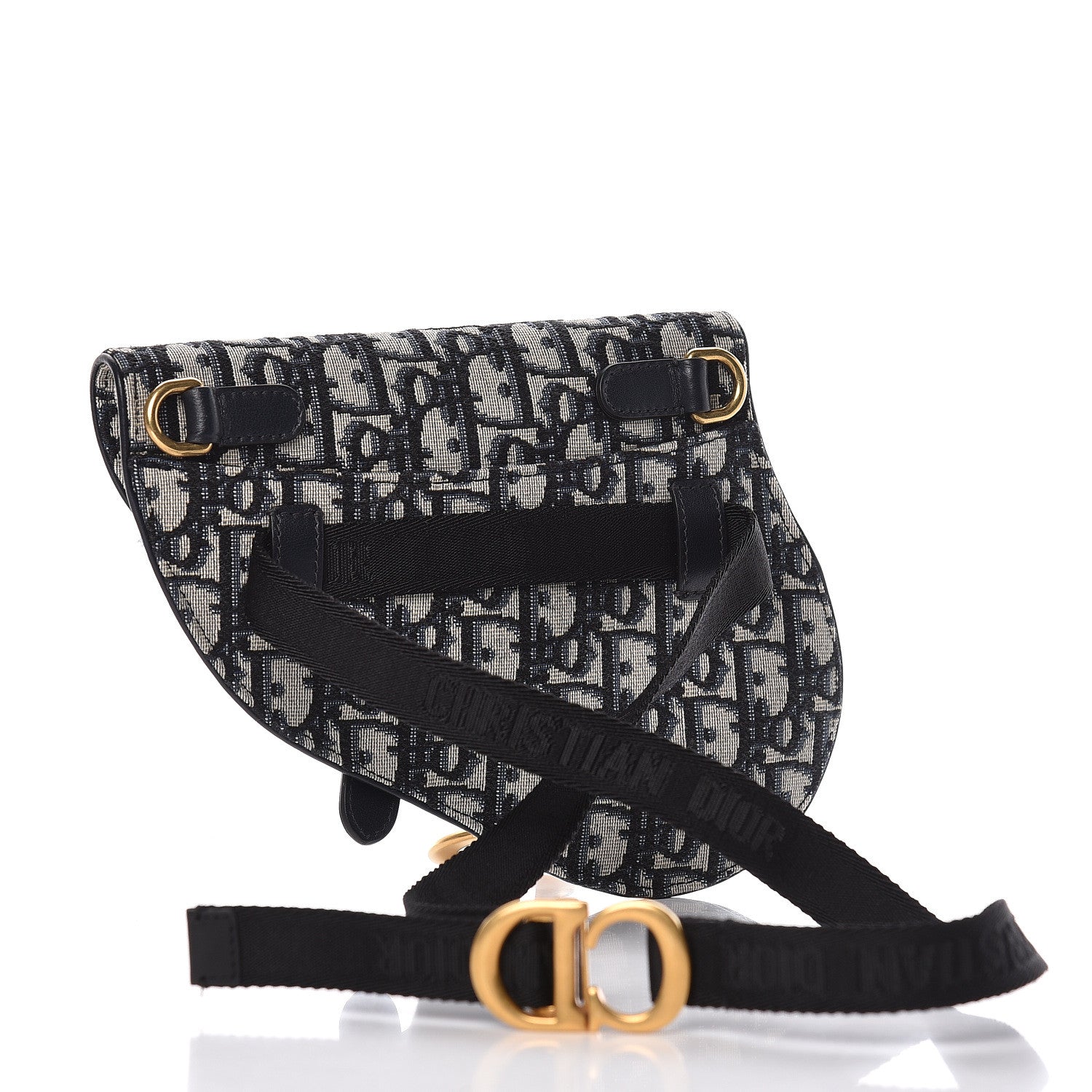 Christian Dior Oblique Saddle Belt Bag Blue 3 of 11