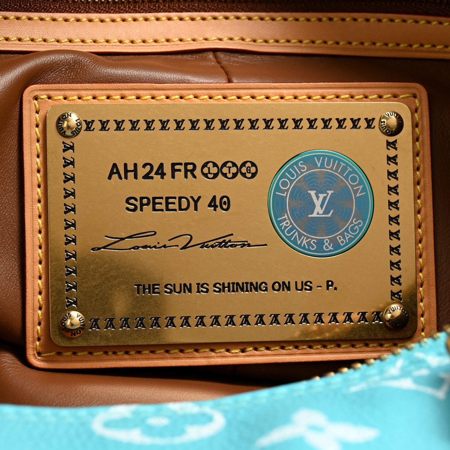 Louis Vuitton Calfskin Monogram Speedy P9 Bandouliere 40 Turquoise 6 of 10