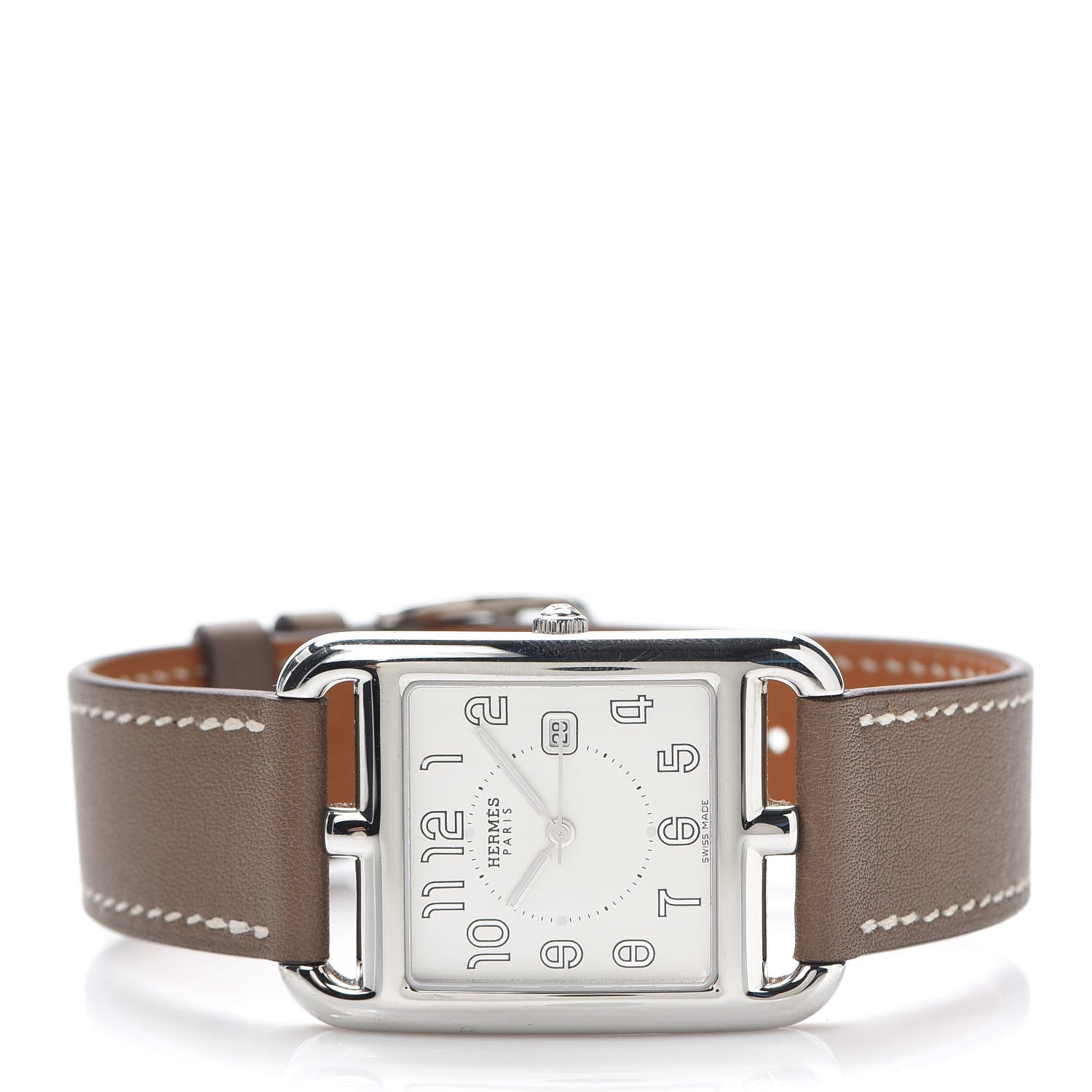 Hermes Stainless Steel Swift 29mm Cape Cod Quartz Watch Etoupe 2 of 5