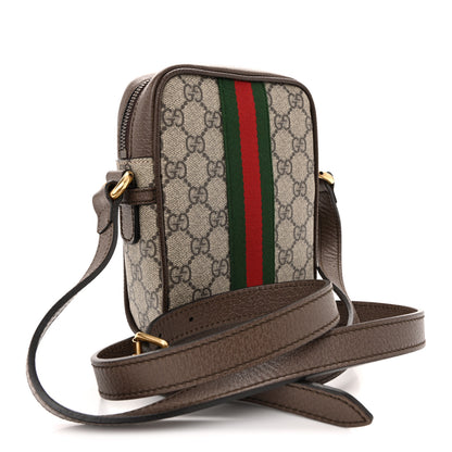 Gucci GG Supreme Monogram Web Mini Ophidia Messenger Brown 3 of 12