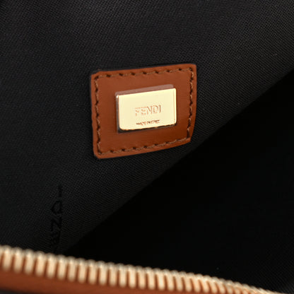 Fendi Vitello King Logo Embossed Large Flat Pouch Cuoio 6 of 10